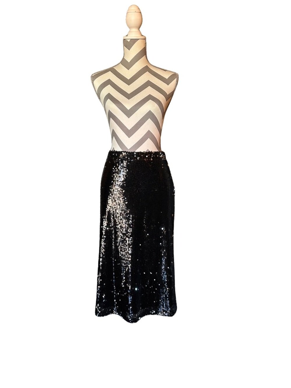 Buddy Love Black Sequin Midi Skirt